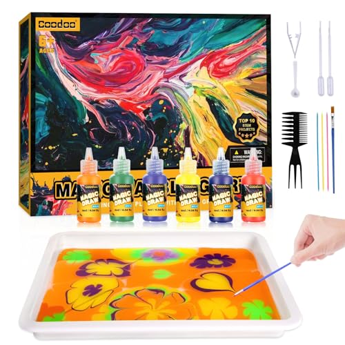 Water Marbling Paint for Kids - Arts and Crafts for Girls & Boys Crafts Kits Ideal Gifts for Kids Age 3-5 4-8 8-12