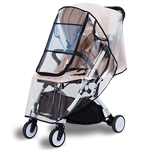 Bemece Stroller Rain Cover, Universal Stroller Accessory, Baby Travel Weather Shield, Windproof and Waterproof, Protect from Dust and Snow