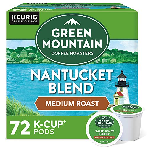 Green Mountain Coffee Roasters Nantucket Blend Keurig Single-Serve K-Cup Pods, Medium Roast Coffee, 72 Count (6 Packs of 12)