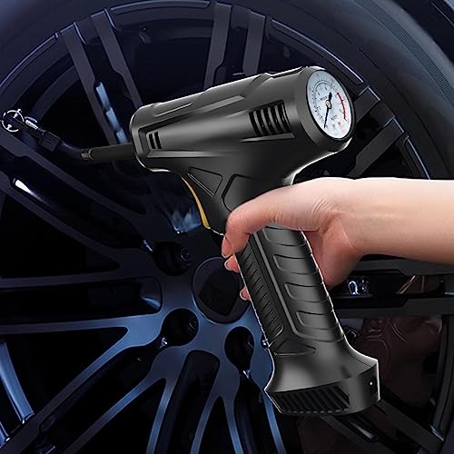 Portable 150PSI Tire Inflator A-ir Compressor Pump - 12V Auto Tire Pump with Digital Pressure Gauge & Emergency LED Light for Car Tires Motorcycle Bike Basketball & Other Inflatables Pump Tools
