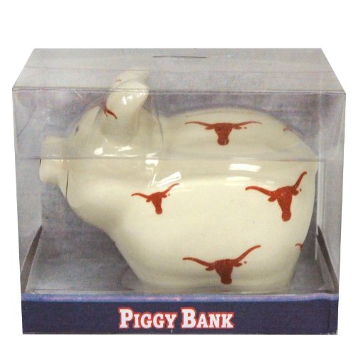 NCAA Texas Longhorns Piggy Bank with All Over Logo