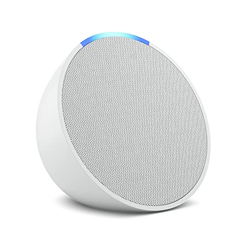 Amazon Echo Pop | Full sound compact smart speaker with Alexa | Glacier White
