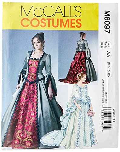 McCall's M6097 Women's Historical Victorian Dress Costume Sewing Pattern, Sizes 6-12