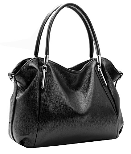 HESHE Purses for Women Shoulder Bags Tote Handbags Designer Fashion Purses and Handbags Hobo Satchel Bag Top Handle Bags (Black)