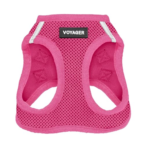 Voyager Step-in Air Dog Harness - All Weather Mesh Step in Vest Harness for Small and Medium Dogs and Cats by Best Pet Supplies - Harness (Fuchsia), M (Chest: 16-18')
