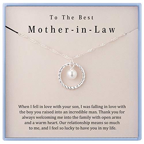 Burning Love Mother in Law Necklace Mom Gifts Mother Daughter Necklace Sterling Silver Circle Necklaces for Mother in Law Gifts Christmas Holiday Jewelry