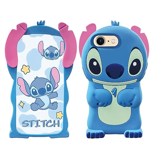 HappyLifeGo Compatible with iPhone 8/7/6/6S/SE 2020 2nd 3rd Case, Cute 3D Cartoon Cool Silicone Animal Shockproof Protector Lovely Kids Girls Gifts Cover Skin Shell