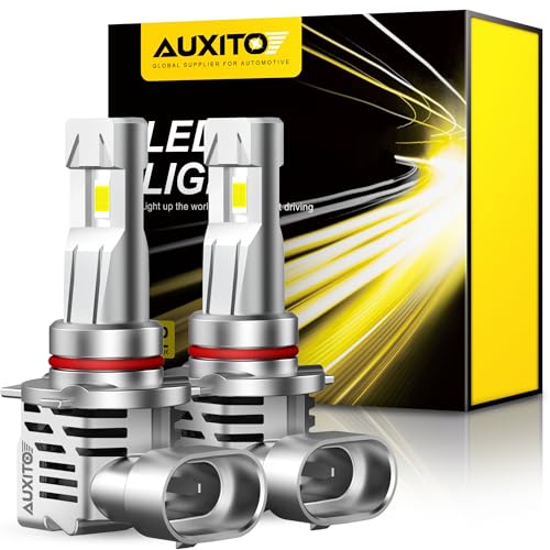 AUXITO 9005 HB3 LED Bulb, 20000 Lumens 600% High Brightness, 6500K Cool White, Direct Installation Fog Light Bulbs Plug and Play, Pack of 2