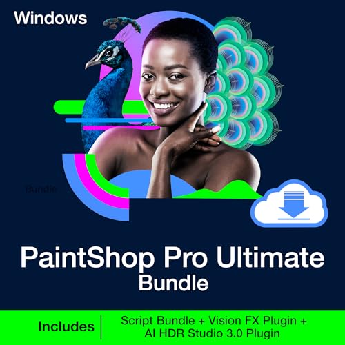 PaintShop Pro Ultimate Bundle 2023 | Powerful Photo Editing & Graphic Design Software + Creative Suite | Exclusive Plugins | Time-saving Scripts [PC Download]