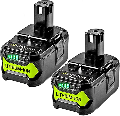 Upgraded 7.0Ah 2Packs P108 18V Battery Compatible with Ryobi 18V ONE+ Battery Replacement P108 P102 P103 P104 P105 P107 P109 P122 Cordless Tool Batteries Rapid Rechargeable Batteries with Indicator