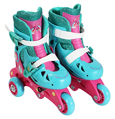 PlayWheels Trolls Convertible 2-in-1 Skates, Junior Size 6-9