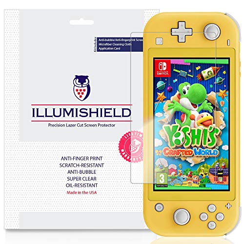 ILLUMISHIELD Screen Protector Compatible with Nintendo Switch Lite (5 inch, 2019)(3-Pack) Clear HD Shield Anti-Bubble and Anti-Fingerprint PET Film
