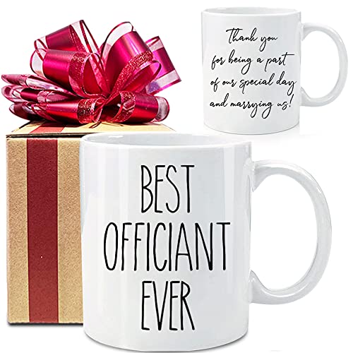 Dnuiyses Funny Wedding Officiant Mug, Present to that Special Person Performing the Marriage Ceremony Mug for Couple, Best Officiant Ever Mug Gifts from Bride & Groom, Thank You for Marrying Us Mug