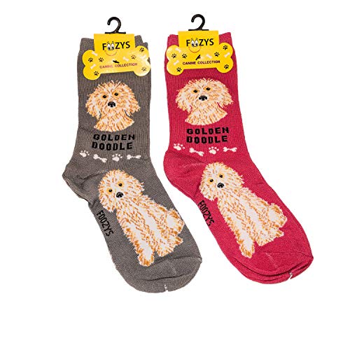 Foozys Unisex Crew Socks | Canine/Dog Collection | Goldendoodle