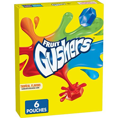 Gushers Tropical Flavors Fruit Flavored Snacks 6 Count