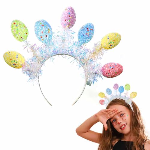 deladola Easter Costume Headband Egg Headbands Spring Headwear Accessories for Kids Adults Cosplay Birthday Party Accessory (A)