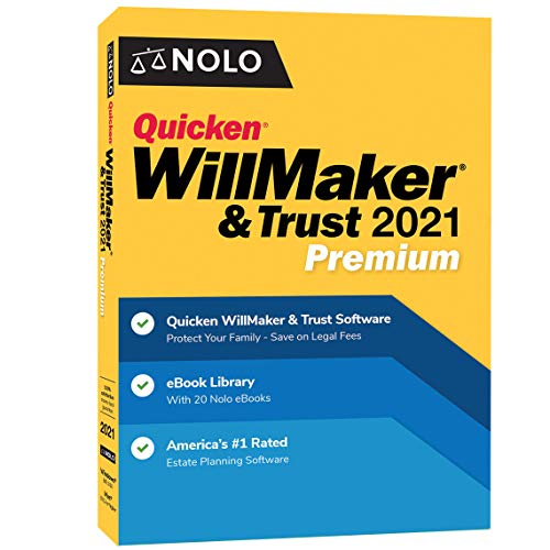 Nolo WillMaker & Trust 2021 Premium - Estate Planning Software and eBook Library - Includes Will, Trust, Health Care Directive, Get It Together eBook, more - PC/Mac