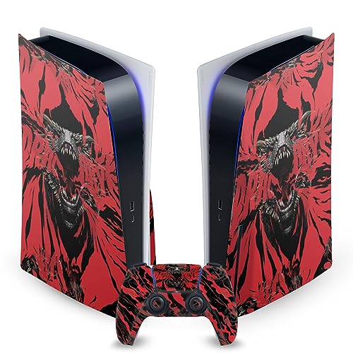 Head Case Designs Officially Licensed HBO Game of Thrones Dracarys Sigils and Graphics Vinyl Faceplate Gaming Skin Decal Compatible with Sony Playstation 5 PS5 Disc Console & DualSense Controller