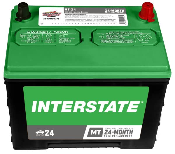 Interstate Batteries Group 24 Car Battery Replacement (MT-24) 12V, 600 CCA, 24 Month Warranty, Replacement Automotive Battery for Cars, Trucks, SUVs, Minivans