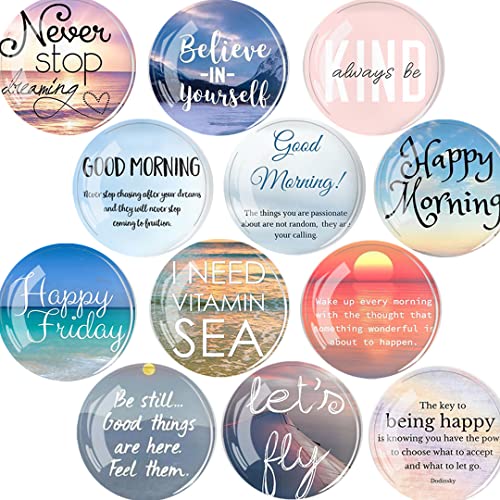 RIMULAplus Cute Refrigerator Magnets for Fridge, Decorative Fridge Magnets Cute, Small Glass Inspirational Magnets for Whiteboard Office Kitchen