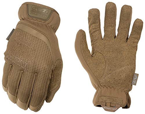 Mechanix FastFit Tactical Work Gloves - Elastic Cuff, Flexible Grip, Touchscreen Capable, Durable - For Men, Brown, Large