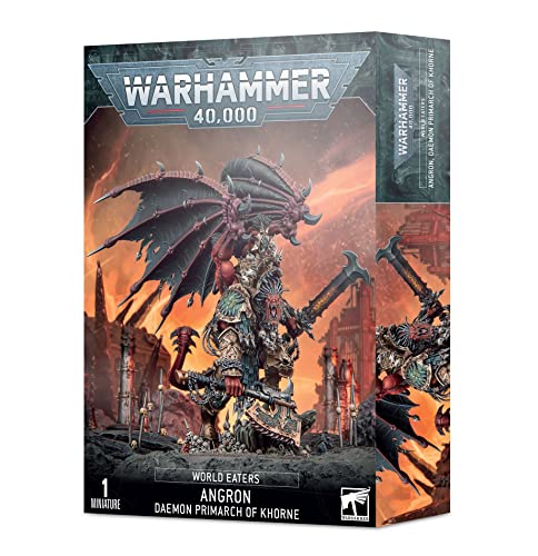 Games Workshop Warhammer 40k - Space Marine Chaos World Eaters Angron, Primark Demon of Khorne