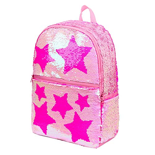 Le Vasty Sequin School Backpack for Girls Boys Kids Cute Kindergarten Elementary Book Bag Bookbag Glitter Sparkly Back Pack One_Size