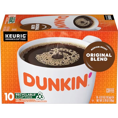Dunkin' Original Blend Medium Roast Coffee, 60 Keurig K-Cup Pods