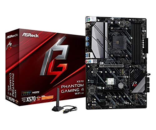 ASRock X570 Phantom Gaming 4 WiFi AX AM4 AMD X570 SATA 6Gb/s ATX AMD Motherboard
