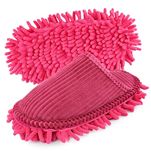 LEPUTA Microfiber Chenille Slipper Washable Dust Cleaning Slipper Mop Slipper Floor Slipper for Men and Women