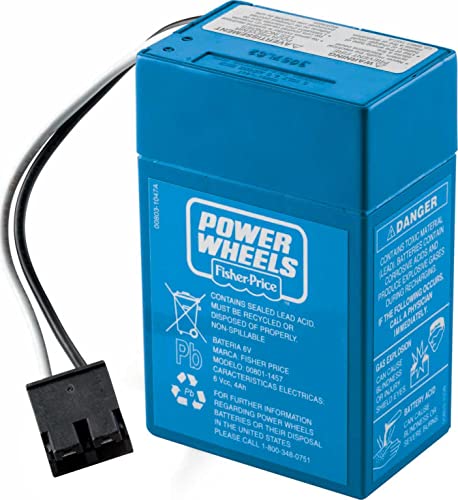 Power Wheels Replacement 6-Volt Battery, Rechargeable, for Use With Toddler Ride-On Toy Car and Vehicles