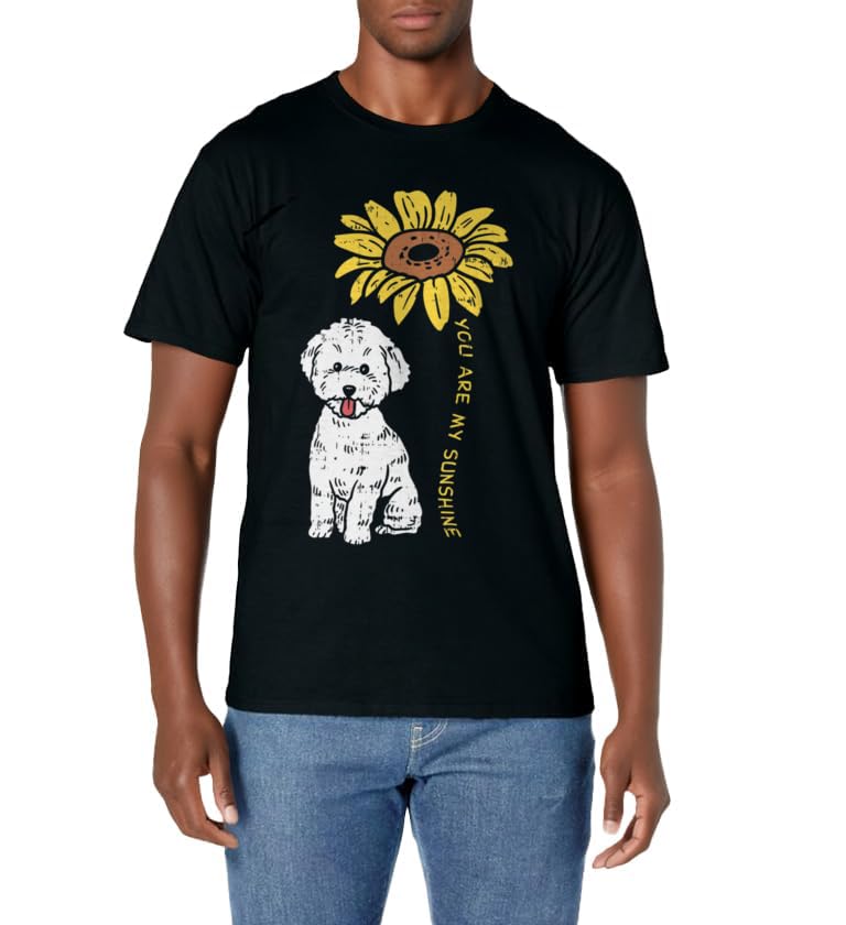 You Are My Sunshine Bichon Frise Sunflower Dog Lover Gift T-Shirt