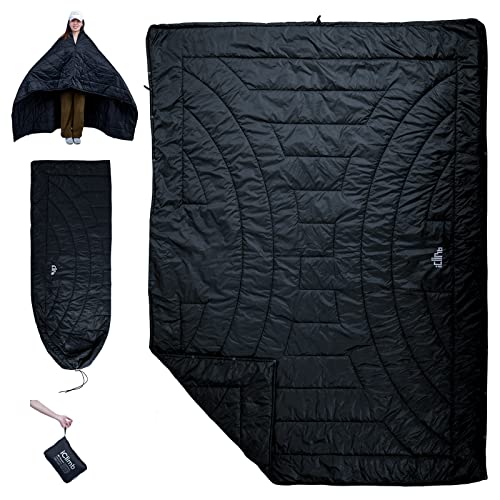 iClimb 3M Thinsulate Insulation Warm Camping Blanket Ultralight Compact (Black)