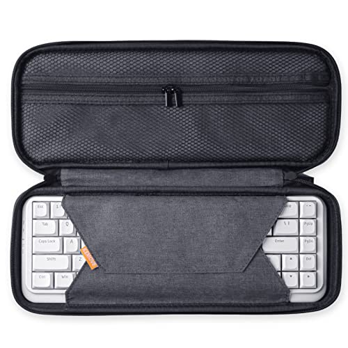 DIERYA KEMOVE X Keyboard Travel Case, Hard EVA Sleeve Carrying Cover Bag for 60% 65% Wired/Wireless Bluetooth Mechanical Gaming Keyboard, Black