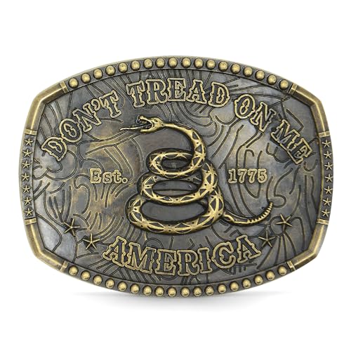 Belt Buckles Men Western Cowboy - Don't Treat On Me Belt Buckle Western Belt Buckles for Men Snake Belt Buckle Women Mens Belt Buckle Country Belt Buckle, Cowboy Belt Buckles for Men Large belt buckle