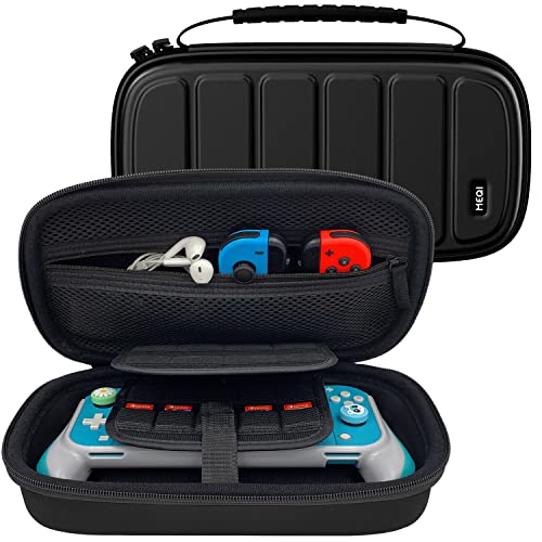 MEQI Carrying Case for Nintendo Switch / OLED Model / Switch Lite, Protective Travel Carry Pouch with 20 Game Card Slots & Large Space Pocket for Travel & Holiday Gifts