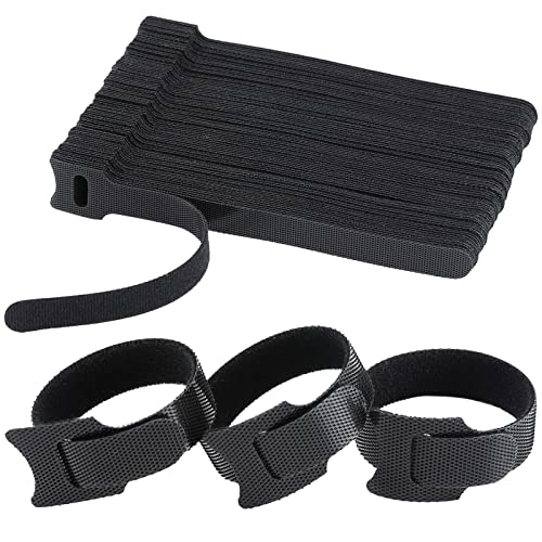 120PCS 6 Inch Reusable Cable Ties Wire Ties Cord Organizer Cable Organizer Adjustable Cable Management Black