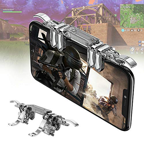 DragonPad 6 Finger Controller Trigger Game Fire Button Handle Gamepad for PUBG iOS Android As Shown