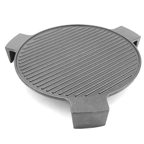 Hongso Cast Iron Plate Setter for Large Big Green Egg Grill and Other 18' Diameter Cooking Grills, Kamado Grill, 18' Smoking Stone, Pizza Stone, Heat Deflector with 3 Legs, CBCR-18 (For Large BGE)