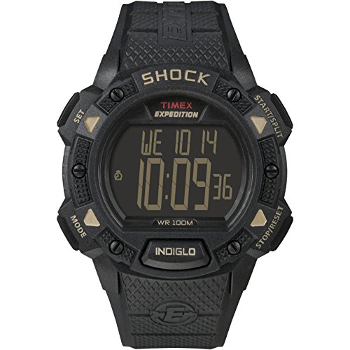 Timex Men's T49896 Expedition Base Shock Blackout Resin Strap Watch