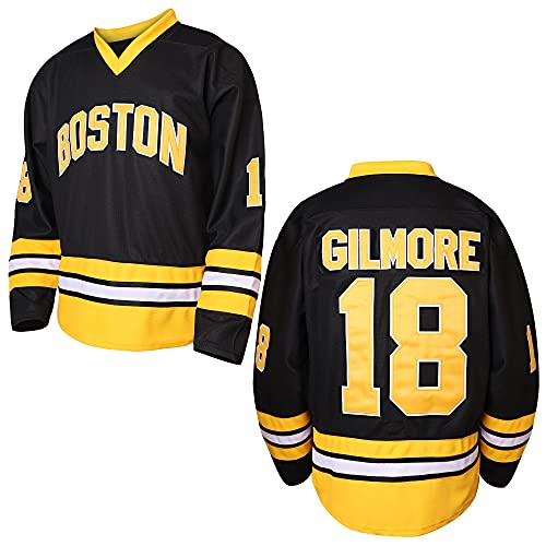 Happy Gilmore #18 Sandler 1996 Movie Ice Hockey Jersey Stitched Athletics Sports Shirt for Men Black S-3XL (Black, XX-Large)