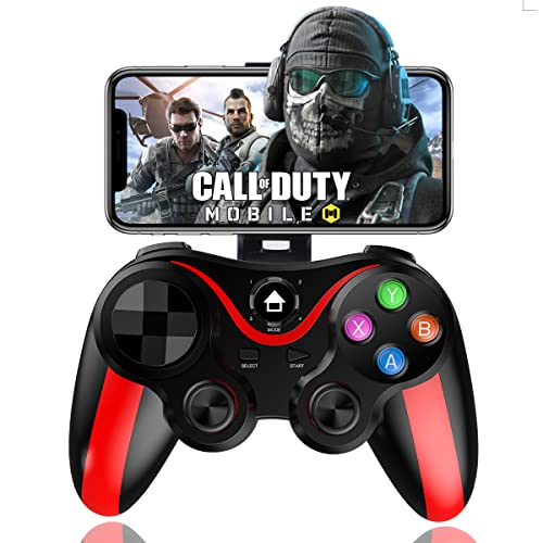 arVin Mobile Game Controller for iPhone & Android with Phone Holder, Bluetooth Gamepad Joystick for iPhone 15/14/13/12/11, iOS, iPad, Samsung Galaxy S23/S22/S21 Ultra, One Plus, Tablet, Call of Duty