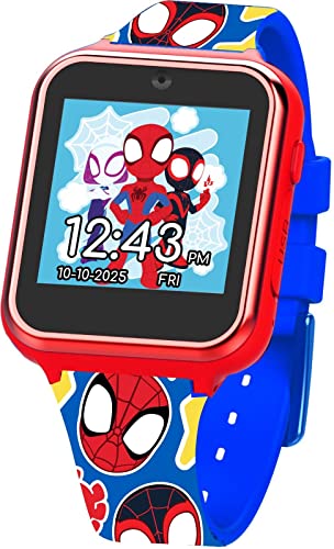 Accutime Marvel Spidey and His Amazing Friends Educational Touchscreen Smart Watch for Toddlers, Boys and Girls - Selfie Cam, Learning Games, Alarm, Calculator, Pedometer, and More (Model: SPF4016AZ)