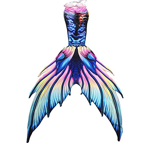 Big Mermaid Tail for Adult Women Men Mermaid Tail with Flipper Beach Costumes Mermaid Swimsuits (A001,Large)
