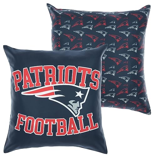 FOCO NFL 2 Pack Throw Pillow Cover 18 x 18, New England Patriots