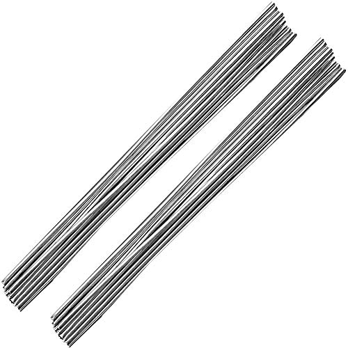 Aluminum Welding Rods, 20-Pack Universal Low Temperature Aluminum Welding Cored Wire for Electric Power, Chemistry, Food, Silver 0.08 x 10in/2 x 250mm (20-pack)