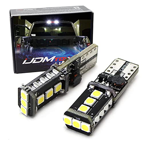iJDMTOY Xenon White High Power 9-SMD 906 912 920 921 T15 Replacement Bulbs Compatible With Truck 3rd/Third Brake Lamp Cargo Illumination Lights