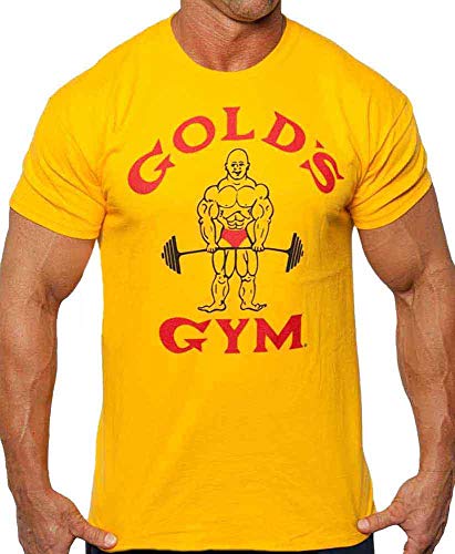 Gold's Gym Classic T-Shirt - Official Licensed - BT-2 (L, Gold)