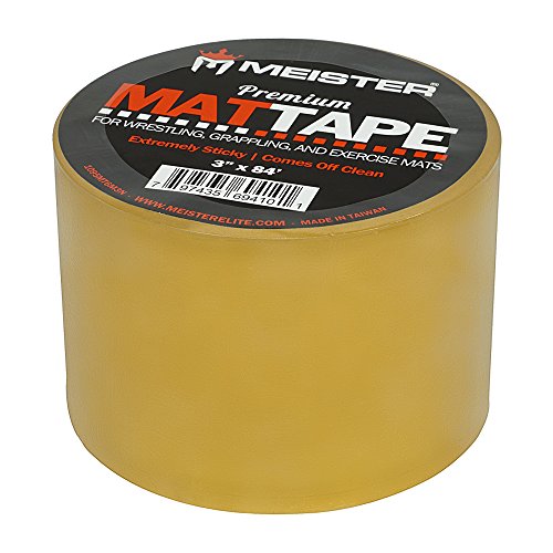 Meister Premium Mat Tape for Wrestling, Grappling and Exercise Mats - Clear - 3' x 84ft - 1 Roll (1095MT6M3N)