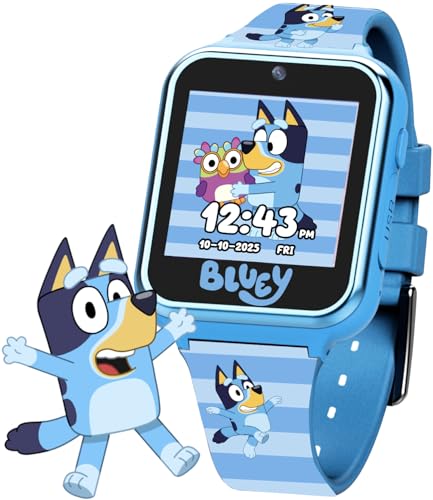 Accutime Bluey Fun & Learning! Kids Smartwatch: Camera, Games & More! This Interactive Watch with Bluey Features Educational Games, a Camera, and a Step-Counter! Perfect for Boys & Girls Ages 3+!
